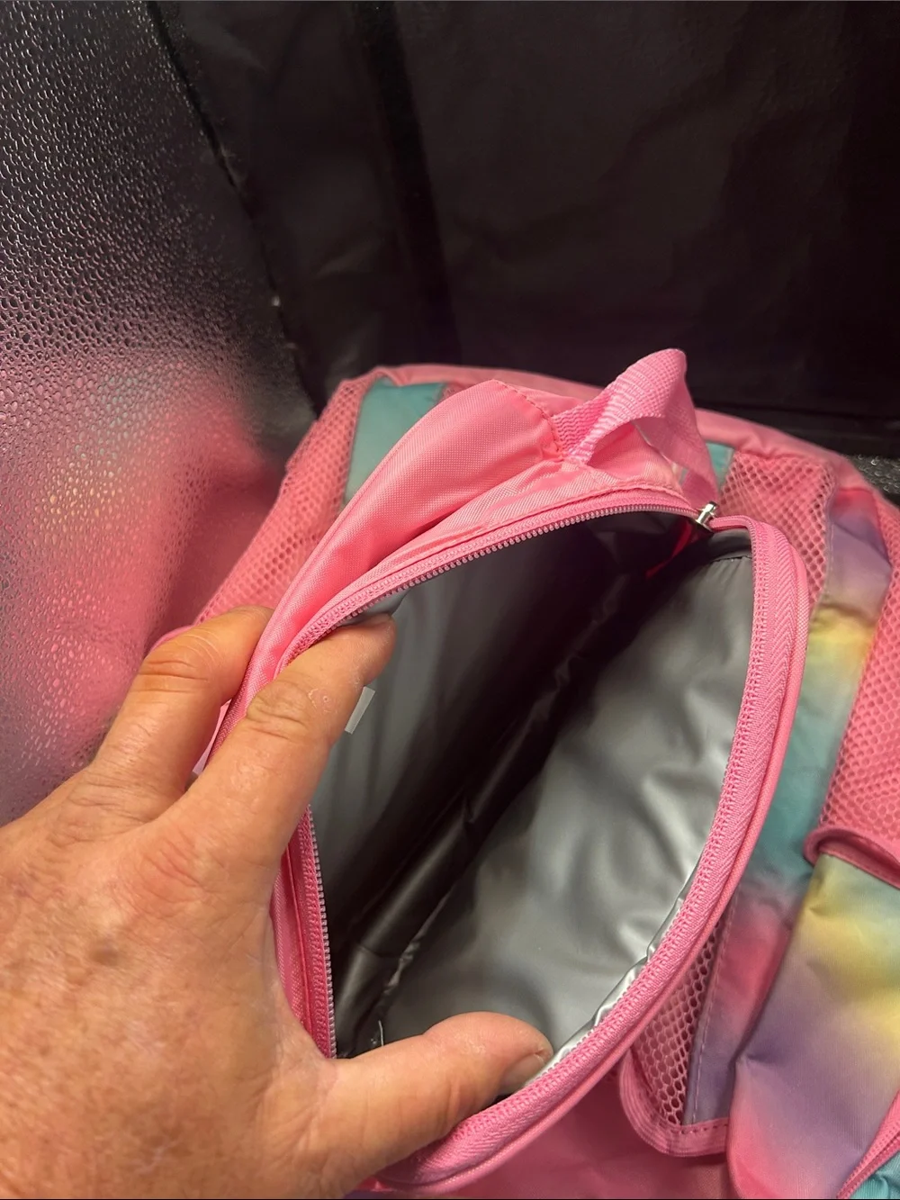 Kids Rainbow Pink Tie-Dye Backpack